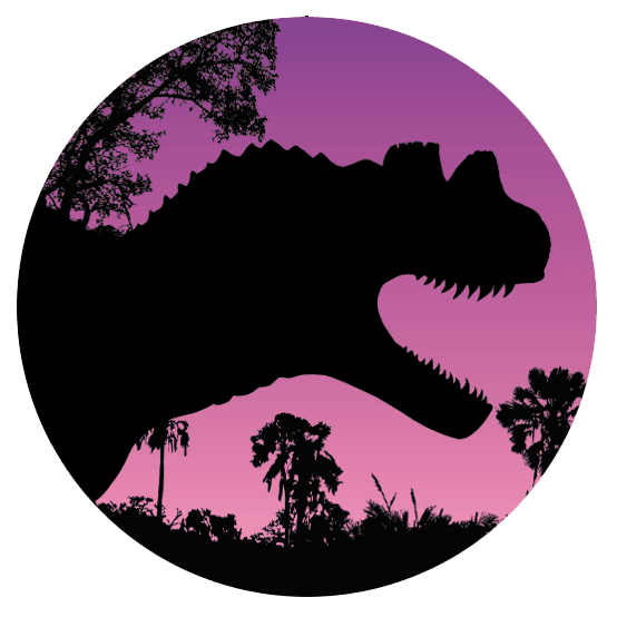 Badge rond à épingle - Ceratosaurus