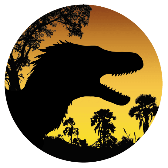 Badge rond à épingle - Velociraptor